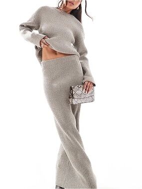 ASOS 4th & Reckless Ribbed Knit Sweater in Oat - S